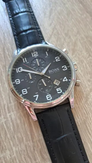 Reloj Hugo Boss Negro y Plateado