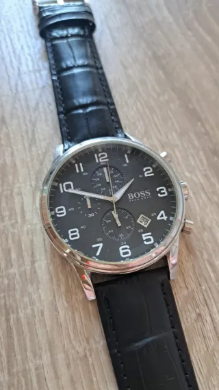 Reloj Hugo Boss Negro y Plateado