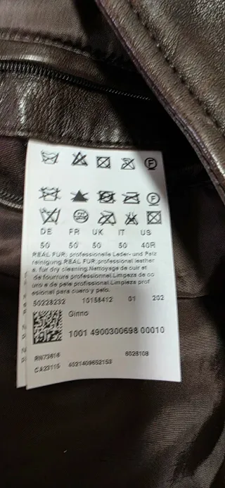 Cazadora Cuero Hugo Boss Marrón