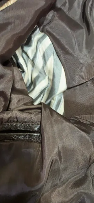 Cazadora Cuero Hugo Boss Marrón