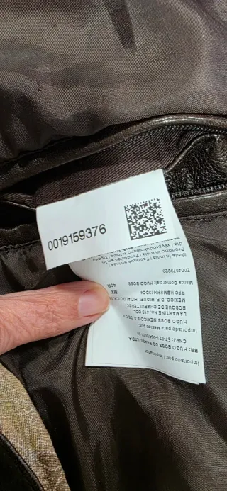 Cazadora Cuero Hugo Boss Marrón