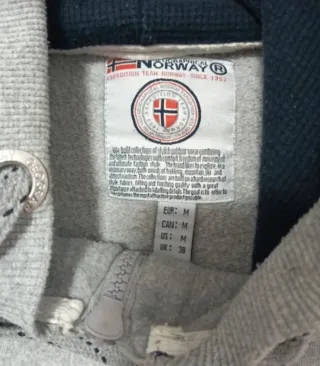 Sudadera Geographical Norway Gris