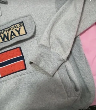 Sudadera Geographical Norway Gris