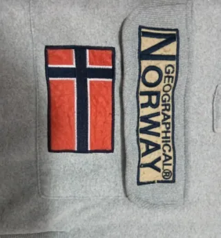 Sudadera Geographical Norway Gris