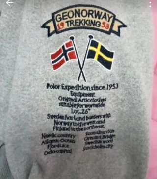 Sudadera Geographical Norway Gris