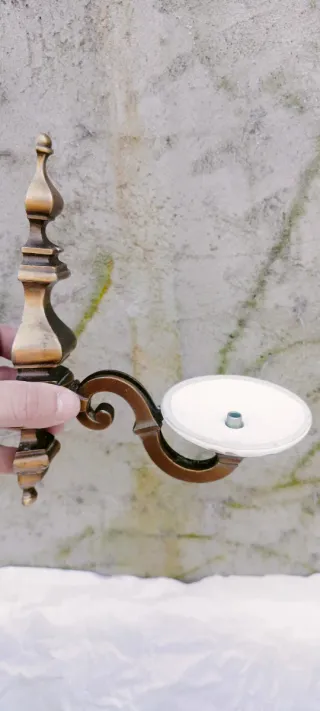 Applique vintage metallo e porcellana