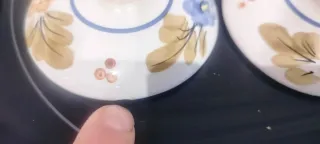 Applique vintage metallo e porcellana