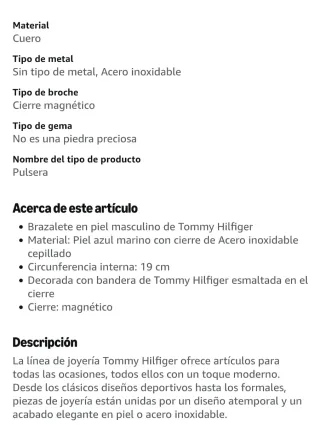 Pulsera Tommy Hilfiger Hombre Azul/Plata