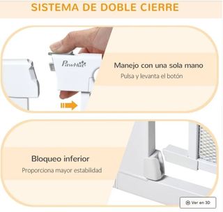 Barrera Seguridad Perros Extensible Blanca