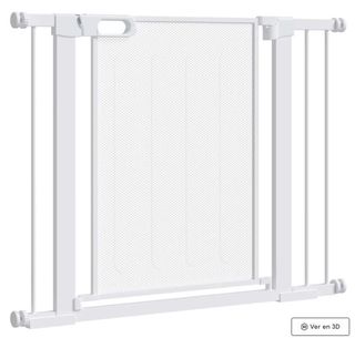 Barrera Seguridad Perros Extensible Blanca