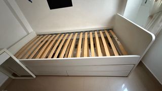 Cama nido blanca con cajones