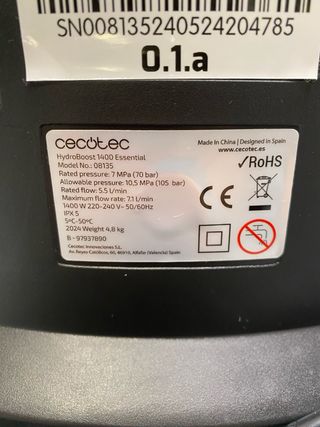 Lavadora Alta Pressão Cecotec HydroBoost 1400