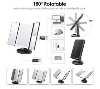 Espejo Maquillaje WEILY con Luz LED