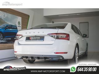 DIFUSOR TRASERO SKODA SUPERB MK3 2019-- NEGRO MATE