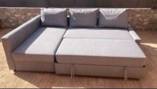 Sofá cama chaiselongue gris