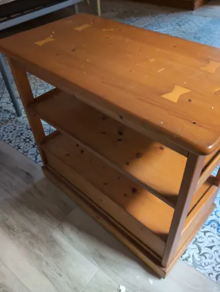 Mueble TV madera 2 cajones y 2 estantes