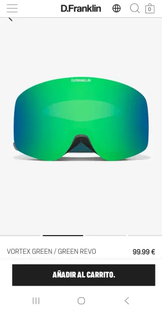 Gafas de esquí D.Franklin Vortex Green