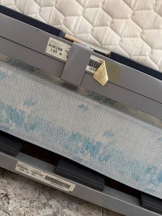 Cama Plegable Beige y Gris 190x90