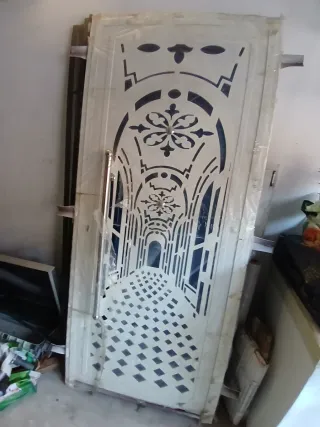 Puerta Hierro Forjado Diseño Calado