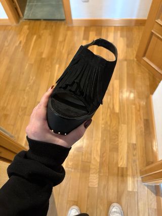 Sandalias negras plataforma