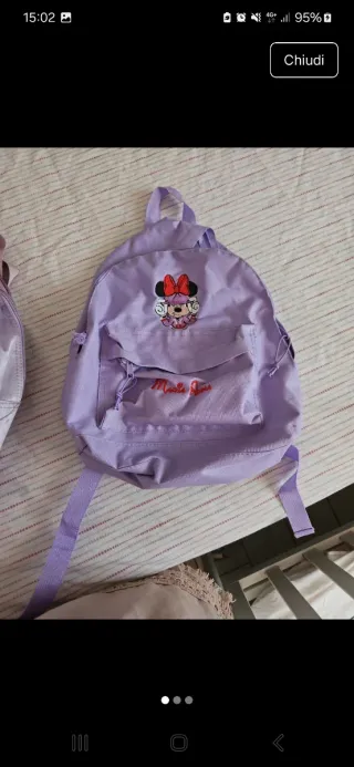 Zainetto viola con Minnie