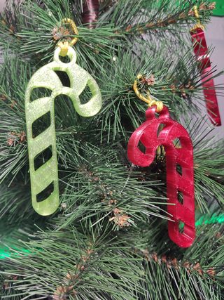 Adornos Navideños 3D Bastón Caramelo (Set 6)