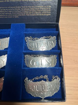 Colección 6 Placas Decantador Bar Kirk Stieff