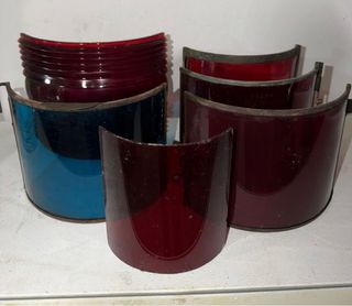 7 Cristales faroles Náuticas Antiguos