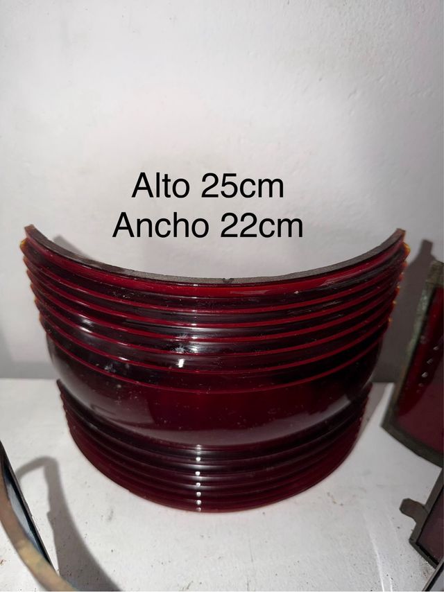 7 lanterne nautico in vetro antico