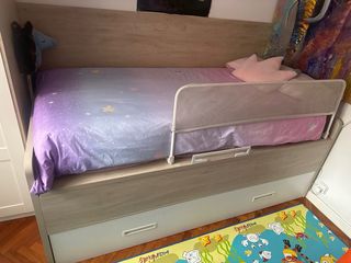 Cama nido con canapé madera