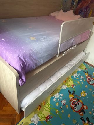 Cama nido con canapé madera