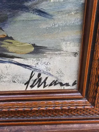 Cuadro al óleo antiguo