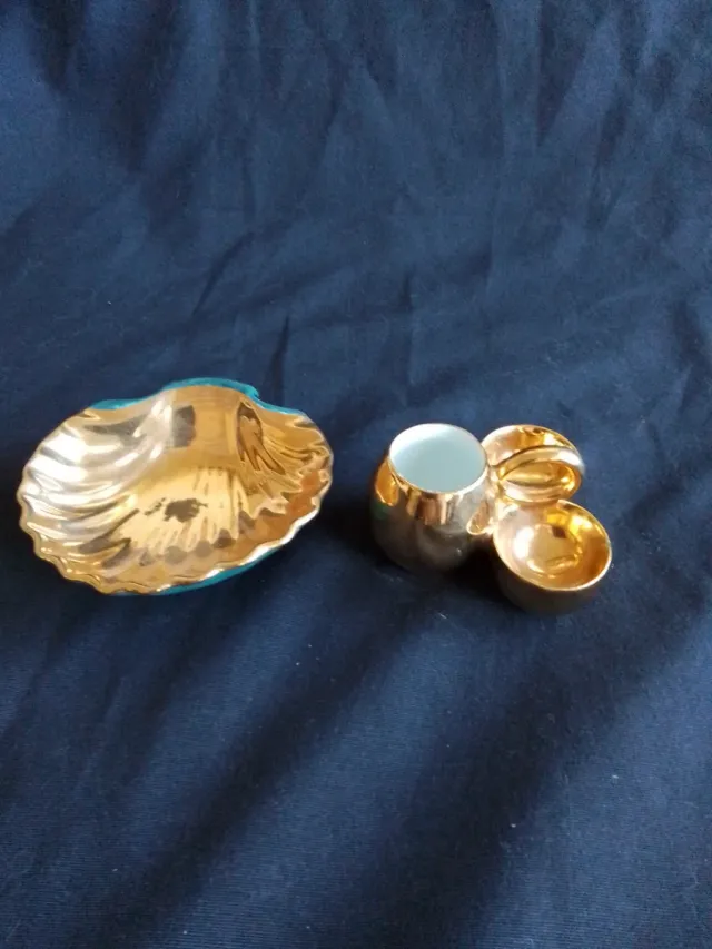 Porcelana Limoges dorada