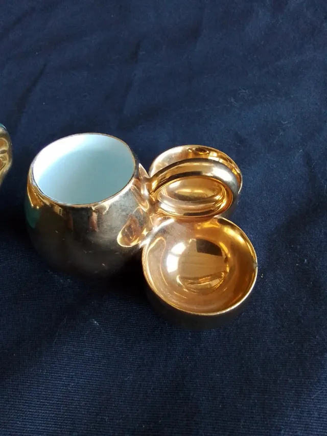 Porcelana Limoges dorada