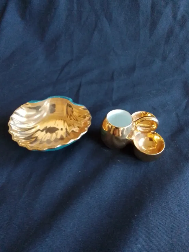 Porcelana Limoges dorada