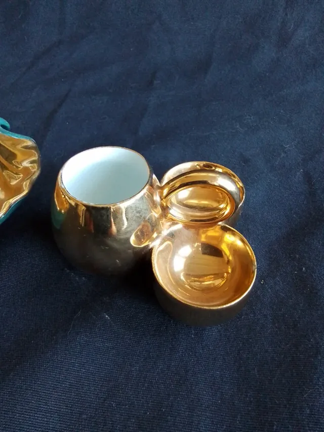 Porcelana Limoges dorada