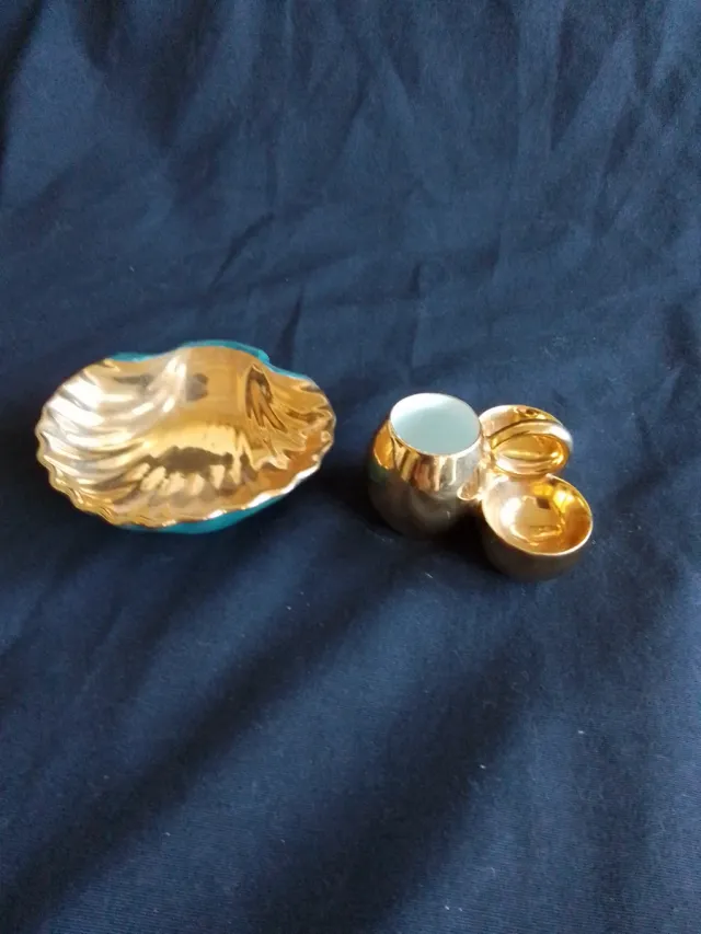 Porcelana Limoges dorada