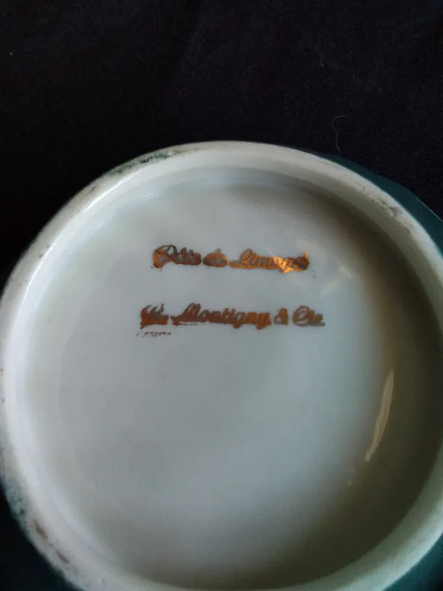 Porcelana Limoges dorada