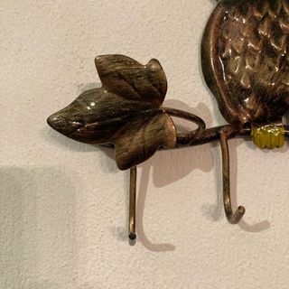 Appendiabiti gufo in metallo