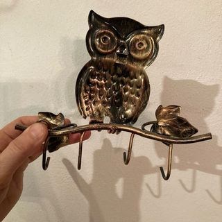 Appendiabiti gufo in metallo