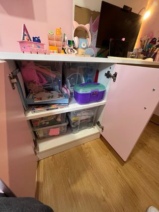 Cama alta Ikea SMÅSTAD con escritorio