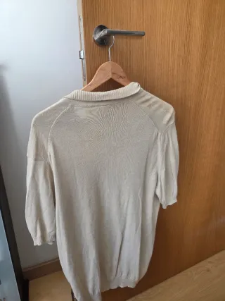 Polo Lacoste punto beige talla L