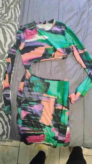 Vestito donna fantasia cut-out