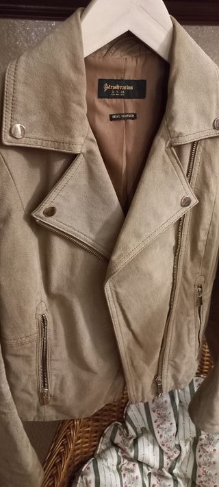 Blusão Stradivarius Pele Bege S