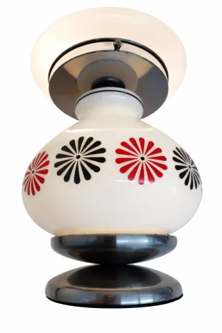 Candeeiro vintage opalino