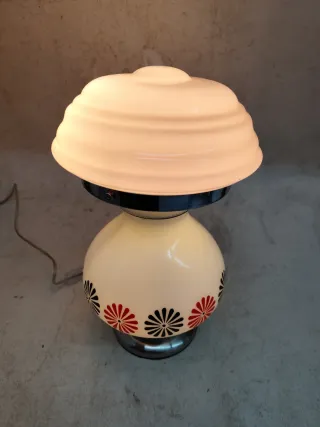 Candeeiro vintage opalino