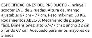 Patinete Infantil EVO AZUL