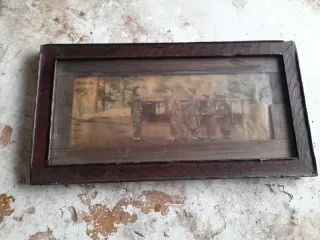 Coppie di antichi quadri giapponesi