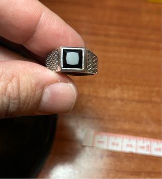 Anillo Plata 925 y Ónix Negro 5.15g
