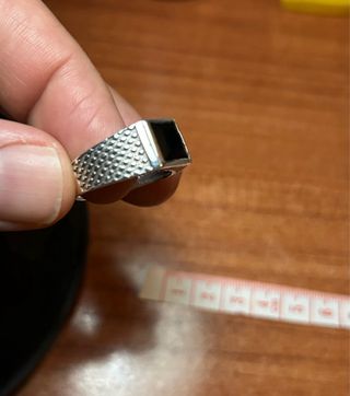 Anillo Plata 925 y Ónix Negro 5.15g
